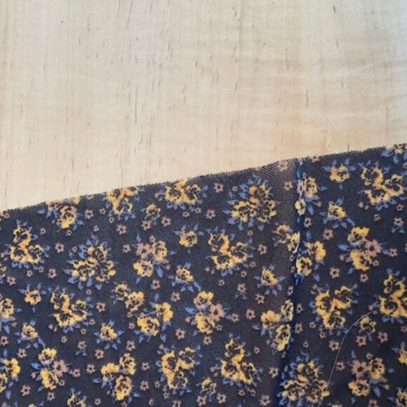 Free People Sheer Long Dress Long Sleeves Runched Top Size L - Picture 9 of 11